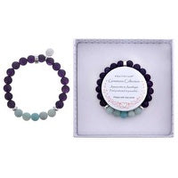 Equilibrium Gemstone Duo Bracelet Amethyst Amazonite