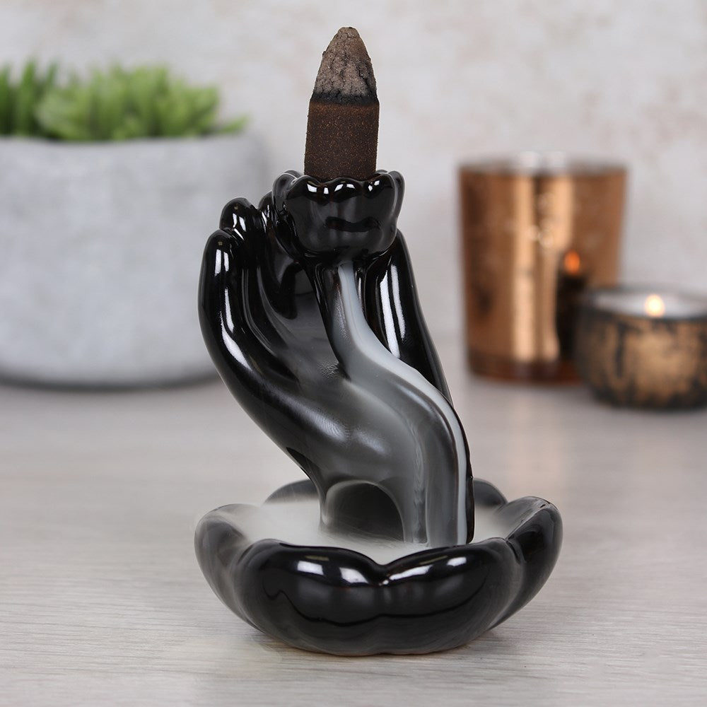 Lotus Flower & Hand Backflow Incense Burner.