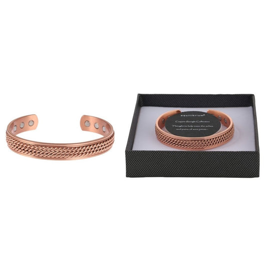 Equilibrium 3 Twist Copper Bracelet