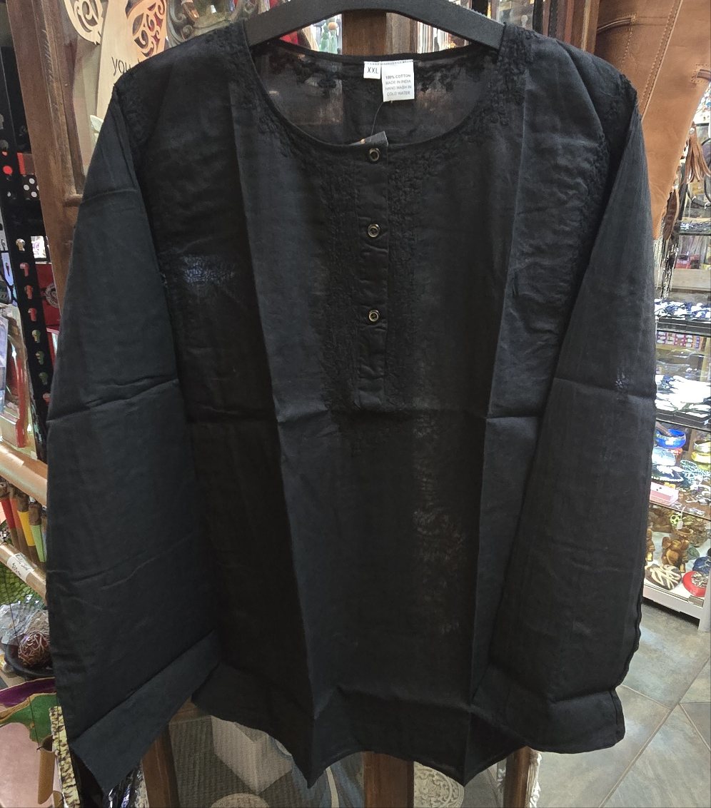 Ladies long sleeve top 100% cotton