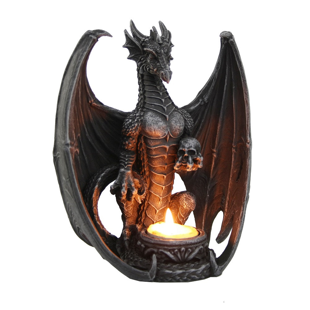 Dragon with Arched Wings & Tealight.