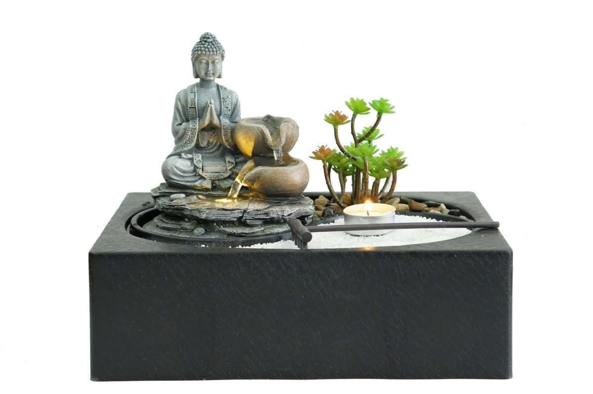 Water Feature Zen Garden Meditating Buddha