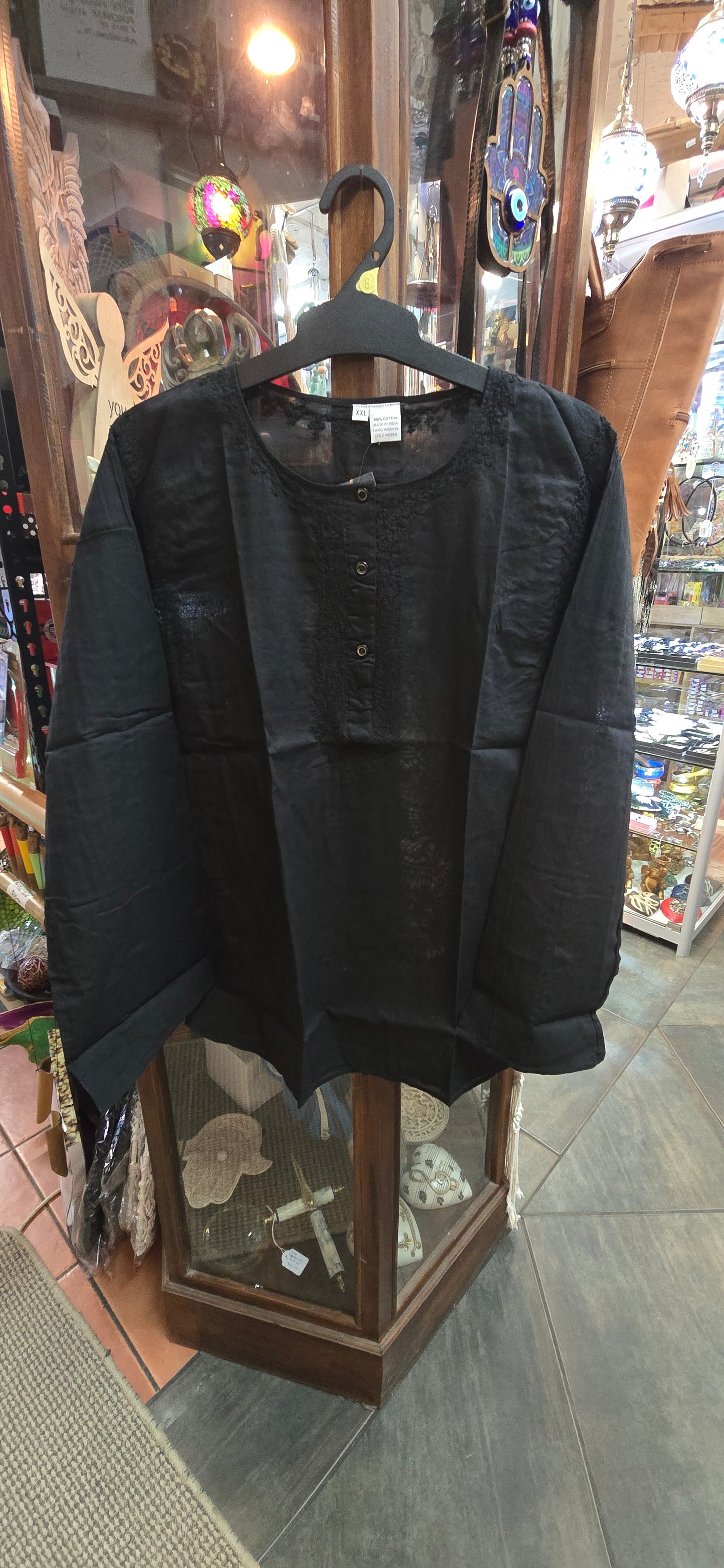 Ladies long sleeve top 100% cotton