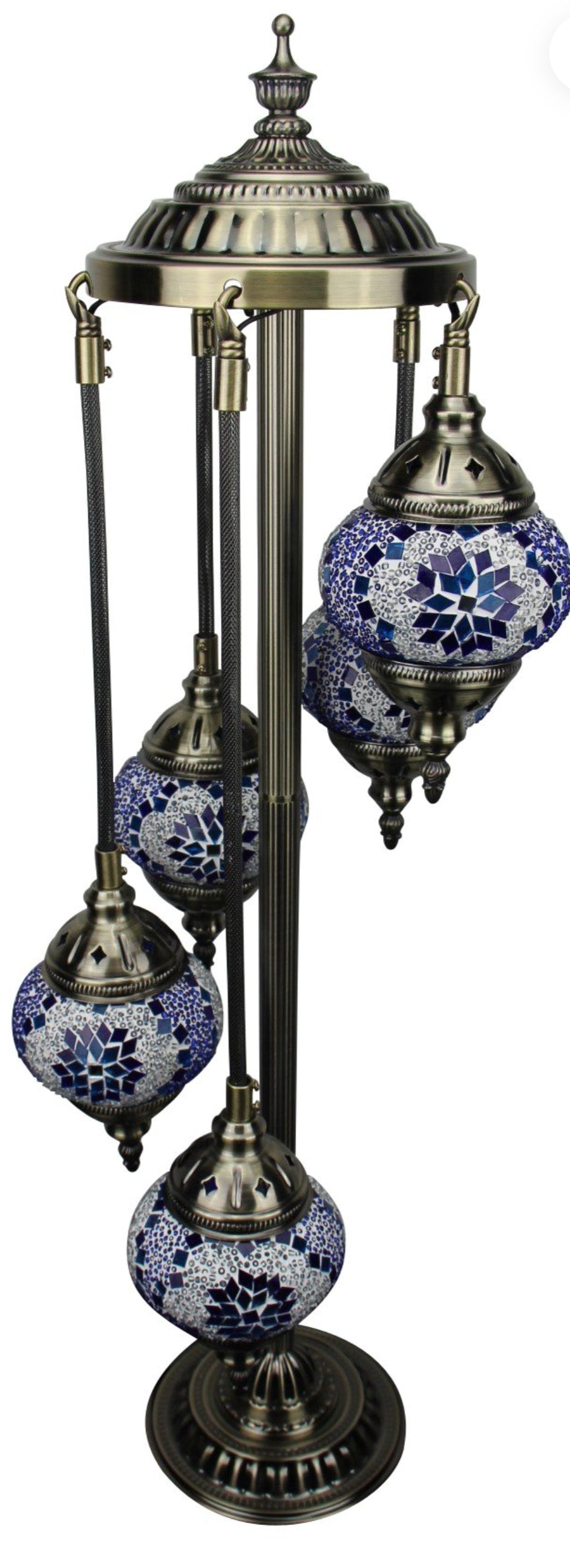 Turkish Mosaic Floor Lamp 5 Globe.