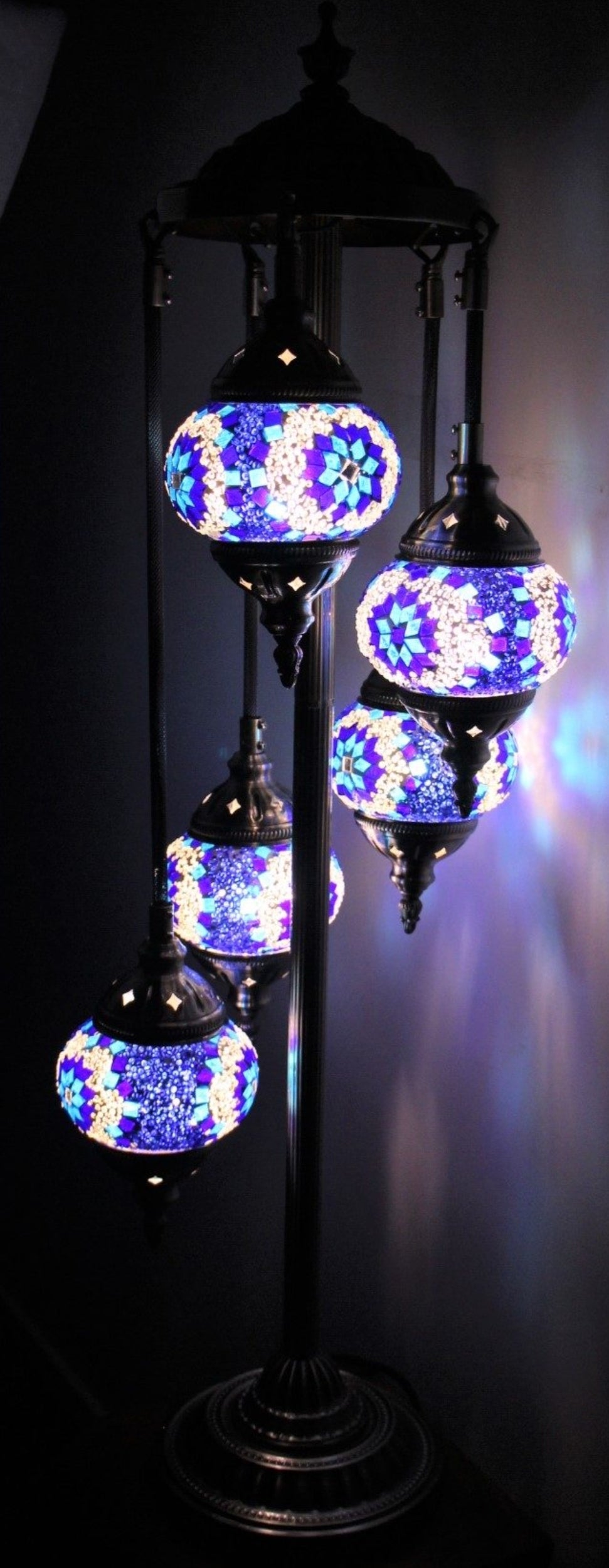 Turkish Mosaic Floor Lamp 5 Globe.