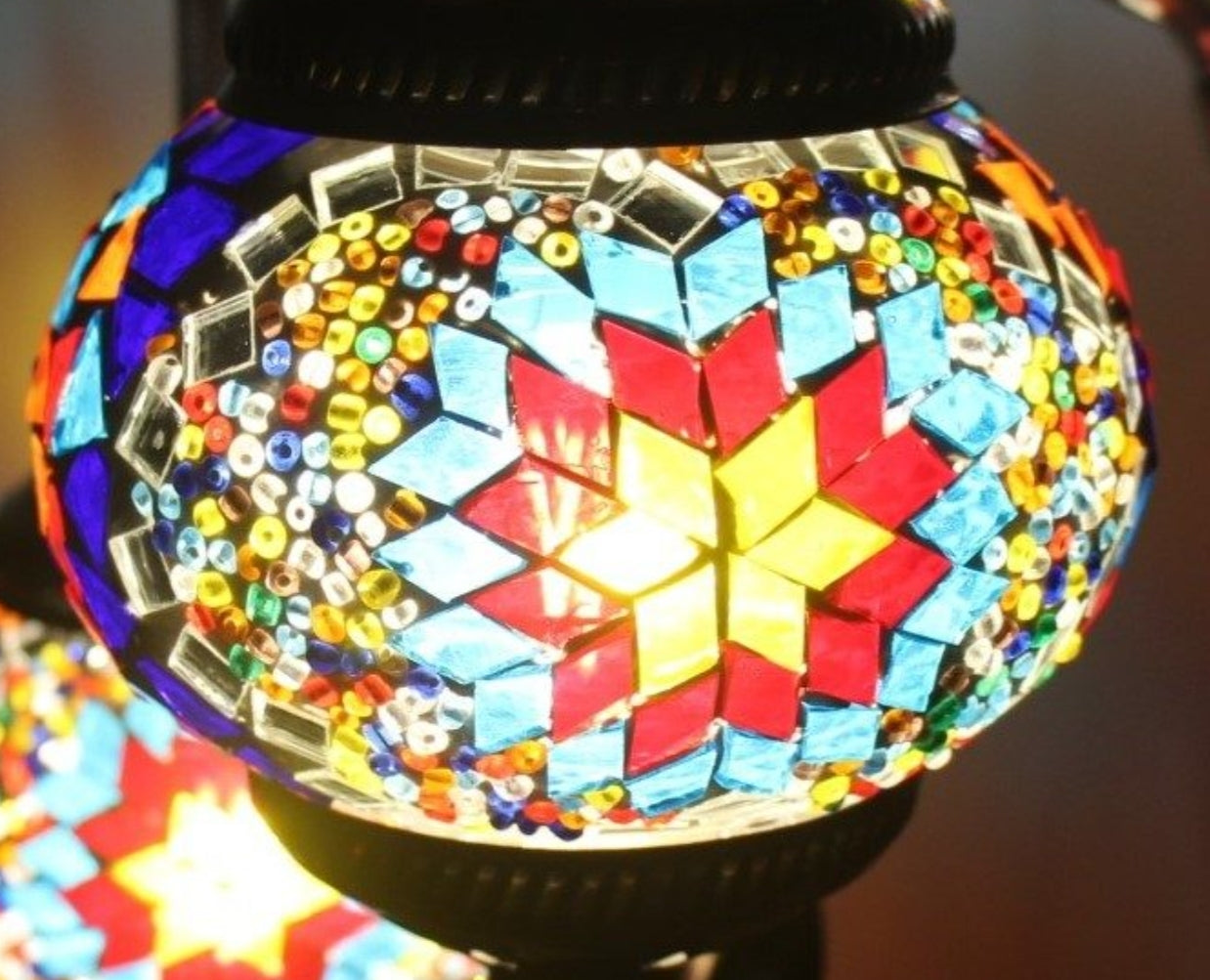 Turkish Mosaic Floor Lamp 3 Globe Star Blast