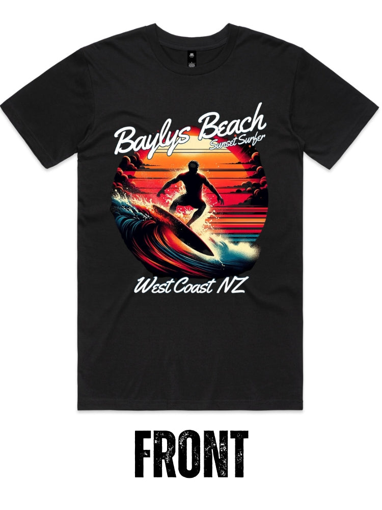 Baylys Beach Sunset Surfer