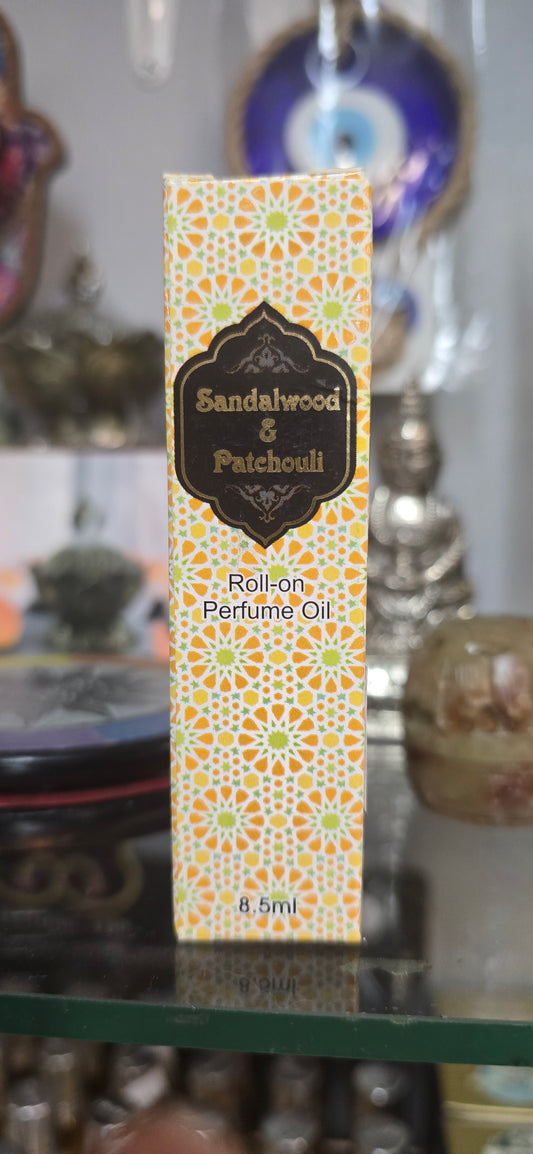Sandalwood and Patchouli perfume oil roll on