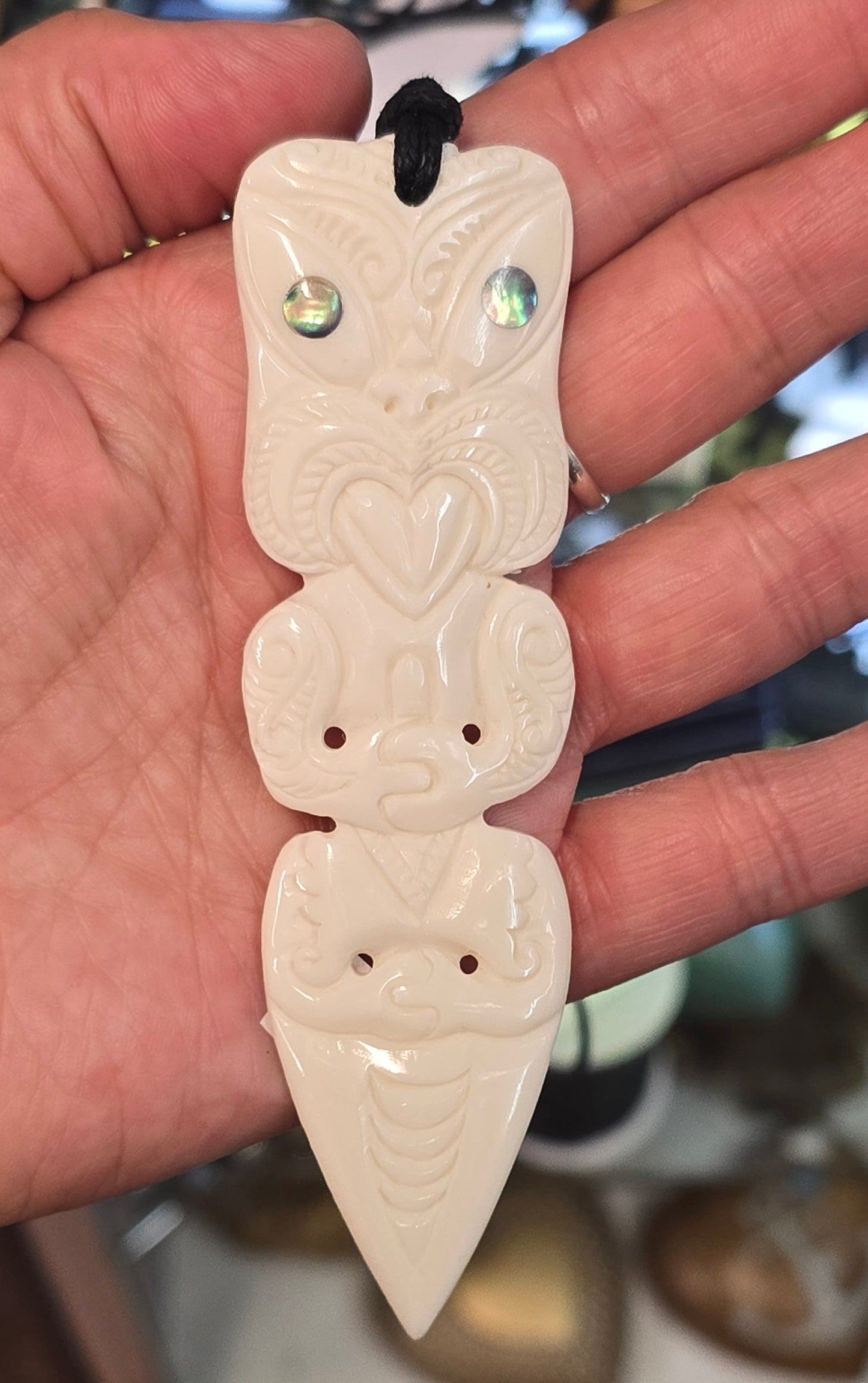 Tiki bone carvings