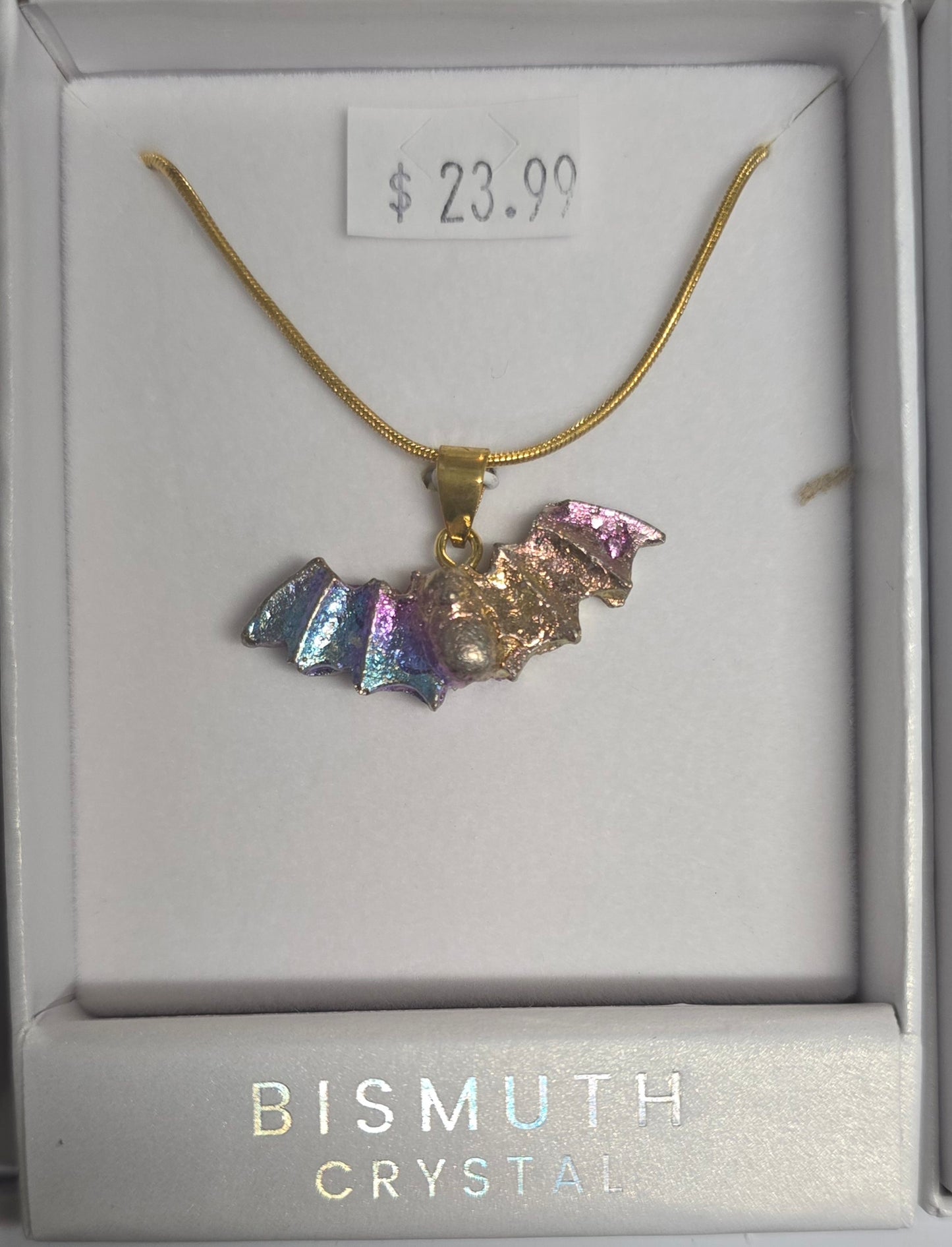 Healing crystal pendant Bismuth