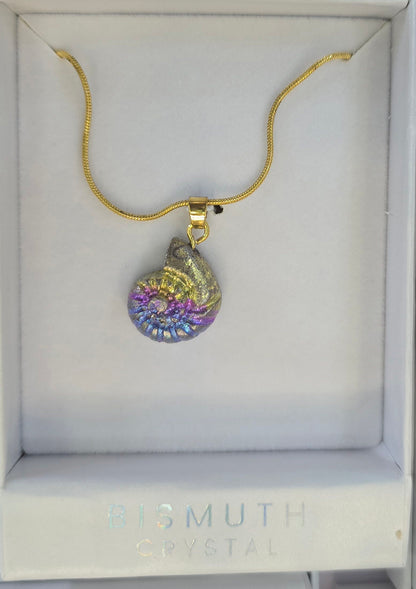 Healing crystal pendant Bismuth