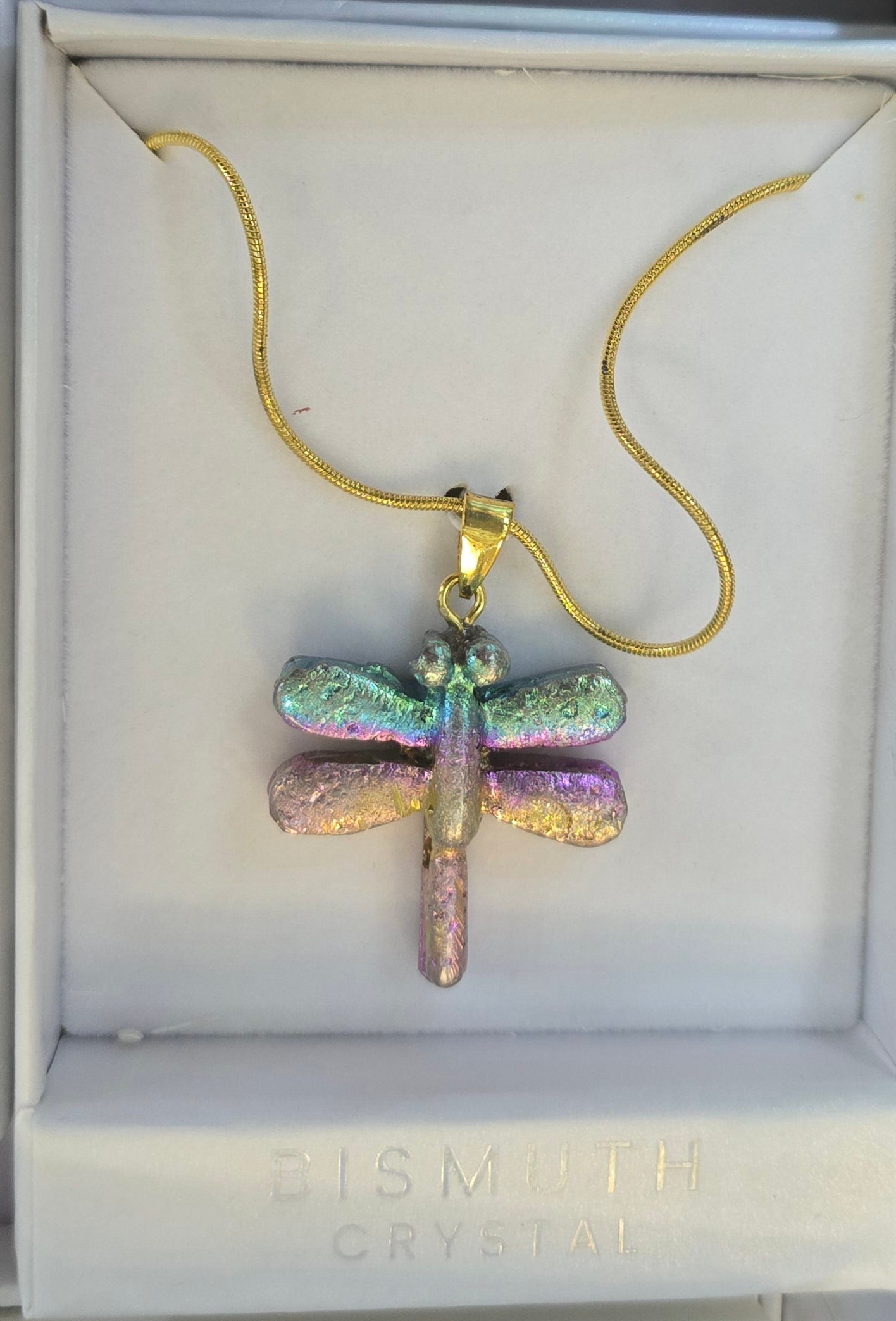 Healing crystal pendant Bismuth