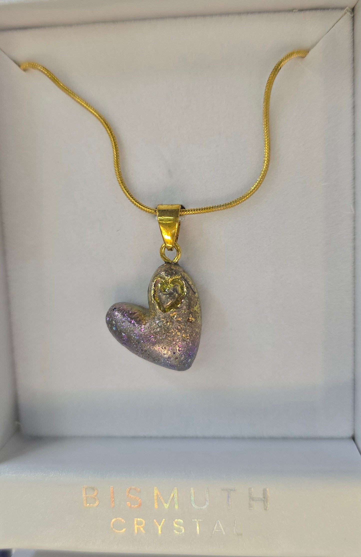 Healing crystal pendant Bismuth