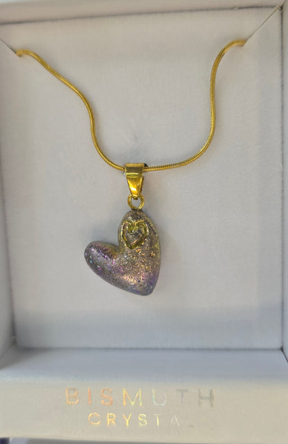 Healing crystal pendant Bismuth