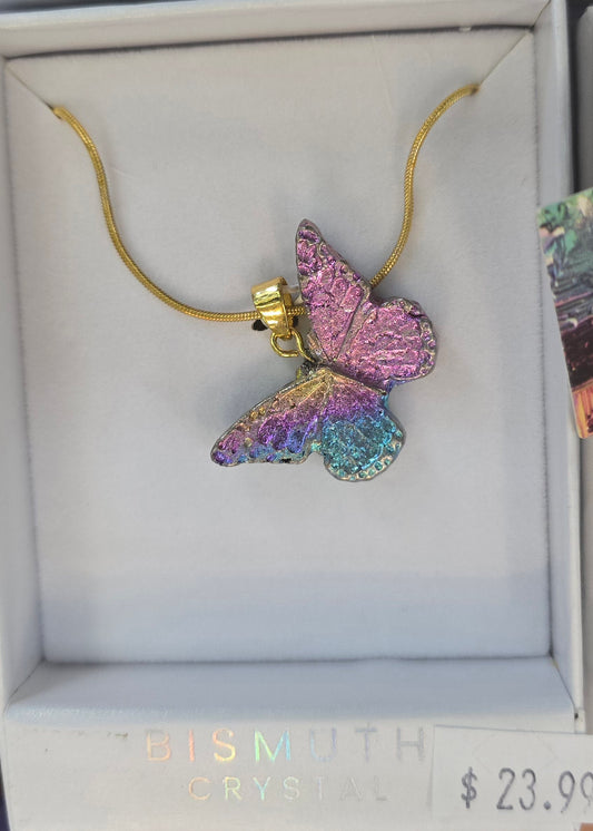 Healing crystal pendant Bismuth