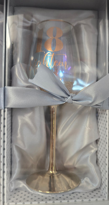 Wine glass birthday