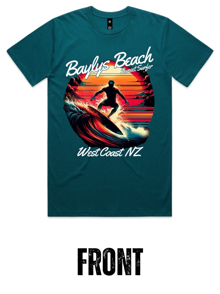 Baylys Beach Sunset Surfer