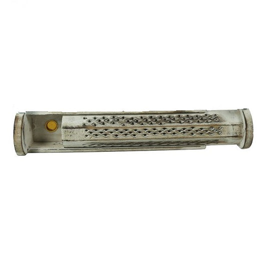 Jali Sliding White Box Incense Burner 12 inch