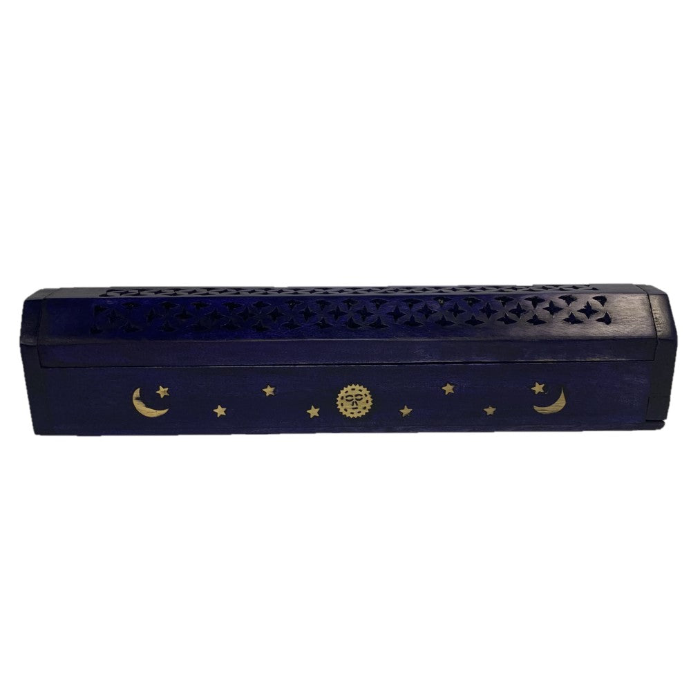 Purple Sun Moon Star Box 12 inch.
