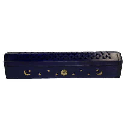 Purple Sun Moon Star Box 12 inch.