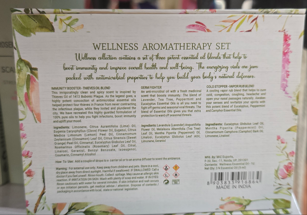 Wellness essential oil pack of 3