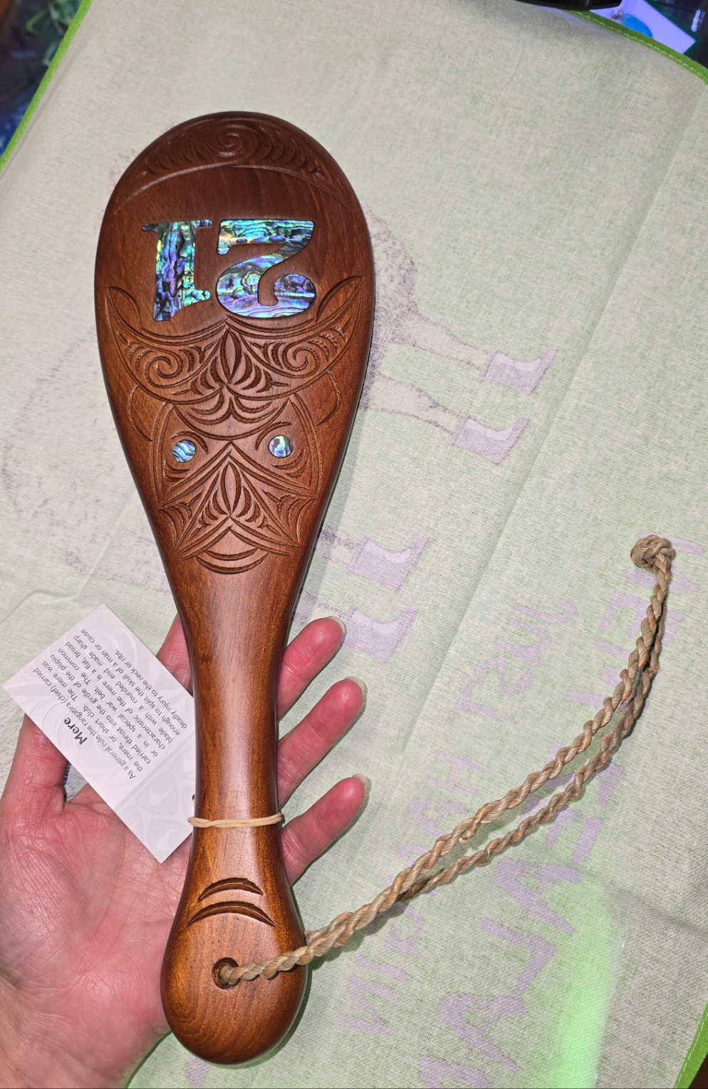 21st Mere with Paua inlay