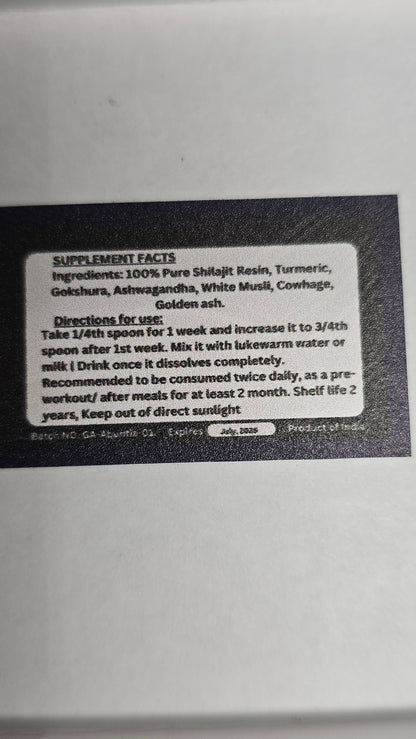 Shiljit resin